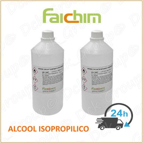 2 X Alcool Isopropilico Isopropanolo Pulizia Ossido Ultrasuoni Puro 97% 1 Lt