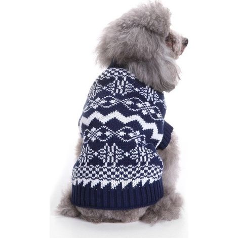 Jersey para perro Otoño/Invierno – Cuello alto de punto para perros pequeños, ropa cálida y cómoda para perros. Rosa-S (1/4)