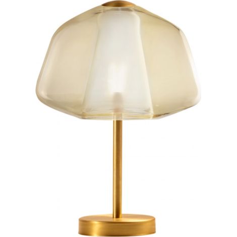 Abat-jour classica top light double skin 1176os p alpha am e27 led vetro lampada tavolo