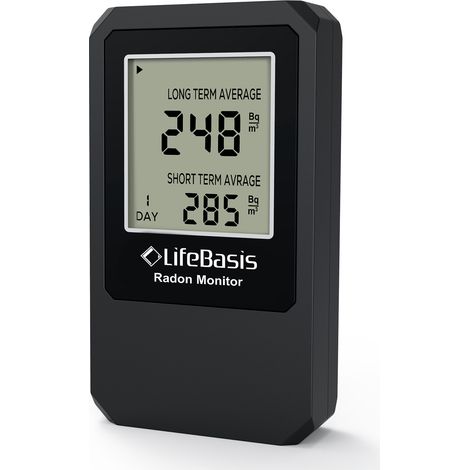 Détecteur de radon RN-55, capteur alpha, écran large, noir, emballage anglais (1/5)