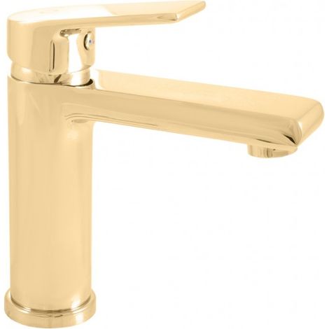 Mitigeur lavabo COLORADO en laiton doré sans siphon H. 16,2cm (1/2)