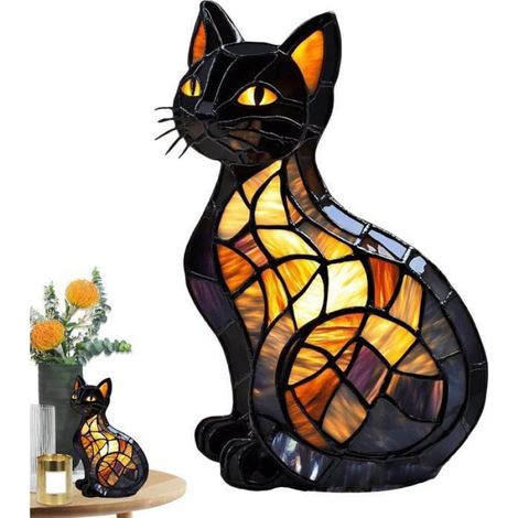 Lampe de table d'animaux les animaux en verre tachée lampe de table la lumière ambiante de résine créative l'ornement de REFLECTEUR (1/5)