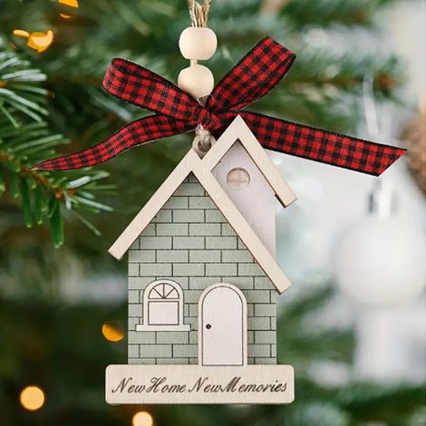 Pendentifs pour la maison, pendentifs pour arbre de noël,cadeaux de pendaison de crémaillère,cadeaux pour nouvelle maison,décorations de noël, 1 pièce (1/5)
