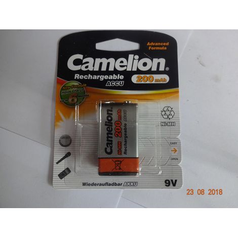 Akku E-Block 9V, 6F22, gasdicht, NiMH 9 V/200 mAh