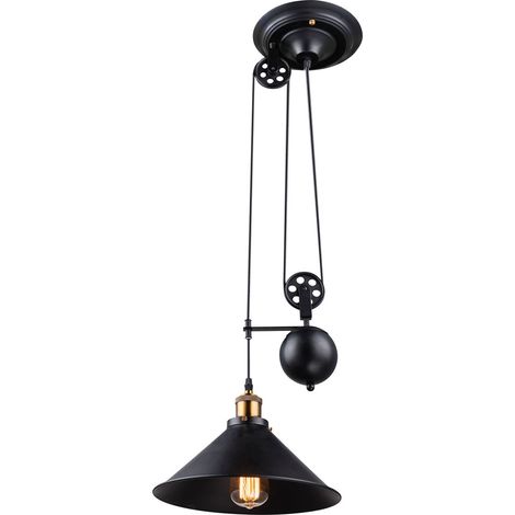 Globo - lámpara colgante - Lenius - negro - metal - Ø 30cm - E27 (1/5)