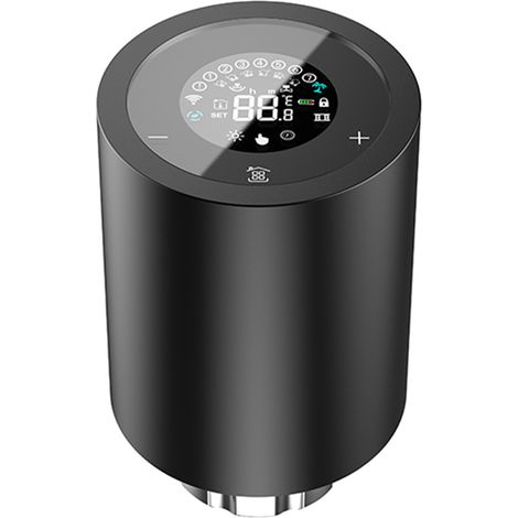 Decdeal Thermostatischer Kühlerventil Smart Intelligent Thermostat unterstützt mobile App -Steuerelemente für Zigbee