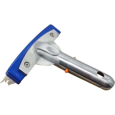 Brosse de piscine en acier inoxydable, 14 cm (5,5 pouces), pour les parois, le fond, les marches et le carrelage-AquaForge (1/5)