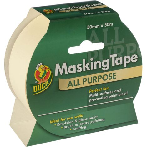 Shurtape Duck Tape® All-Purpose Masking Tape, 50mm x 50m, Model SHU260196 and SHU232206