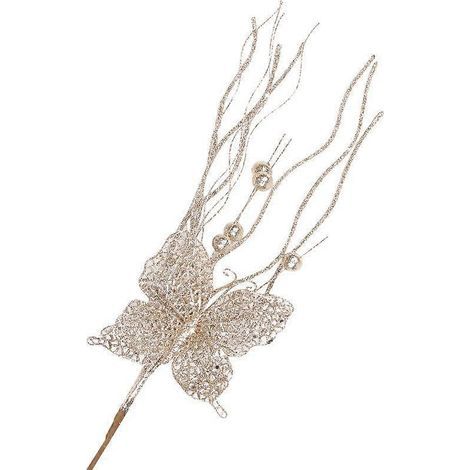 Künstlicher Weihnachtskranz, Christbaumschmuck, Blumenstrauß, DIY-Dekorationen Champagner (1/5)