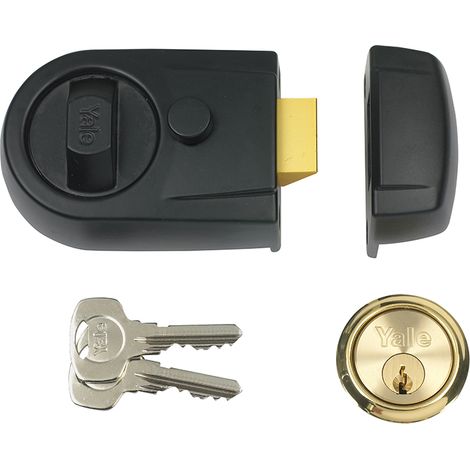 Yale Locks P-Y3-BL-PB-60 Y3 Nightlatch Modern 60mm Backset Black Finish Visi YALY3BLPB60