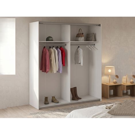 Guardarropa Grande Isabeau, Armario Dormitorio 2 Estantes, 59x200h cm Blanco (1/5)