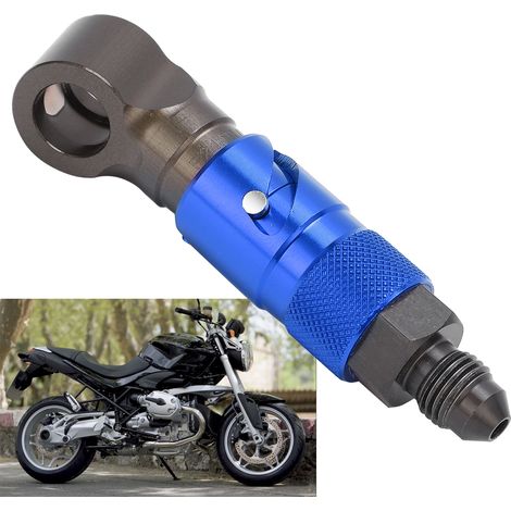 Intercepteur de conduite de carburant de frein bleue avec coude (1/5)