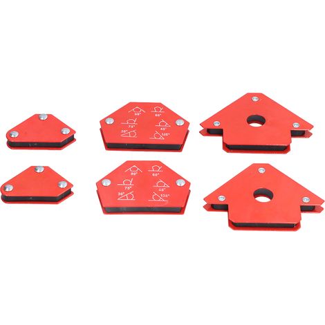Lot de 6 aimants de soudage en acier inoxydable, pinces magnétiques à angles variés pour soudeur et brasage (1/5)