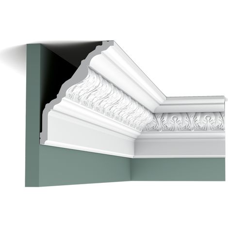 Cornisa alta con hojas de acanto - Orac Decor - L200xP13xH17.6cm - C219