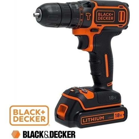 Trapano avvitatore a batteria c/percussione 18V Litio Black&Decker - BDCHD18