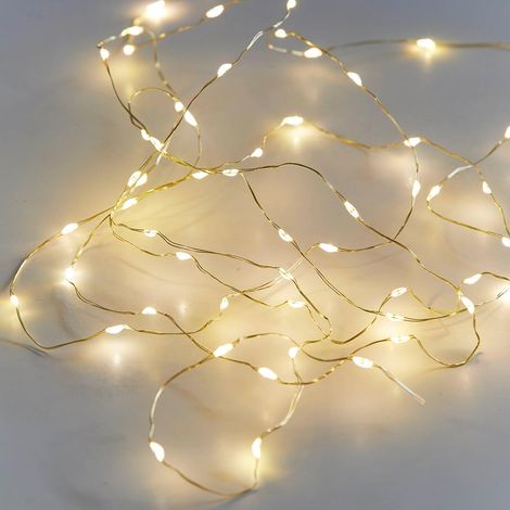 Guirlande Lumineuse LED Or à Piles pour Intérieur, Fil Doré Décoration Noël, Mariage, Saint-Valentin, Fiançailles, Anniversaire – 60 Ampoules 3m (1/3)