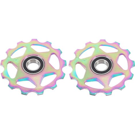 2PCS Poulie Vélo 11 Vitesses en Alliage d'Aluminium pour Dérailleur Arrière, Design Lustré Huile