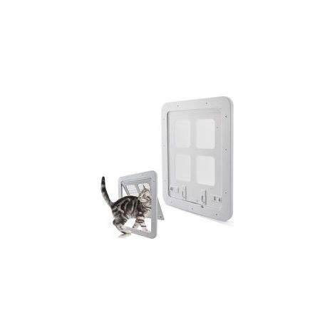 (24 cm x 29 cm) Blanc,Chatiere pour Moustiquaire Chattiere Porte Chat Facile à Installer Esthétique et sans Bruit Moustiquaire Porte Chat (1/5)