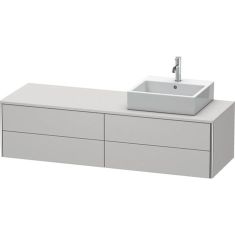 Lavabo consola Duravit XSquare, suspendido, 4 cajones, lavabo a (1/2)