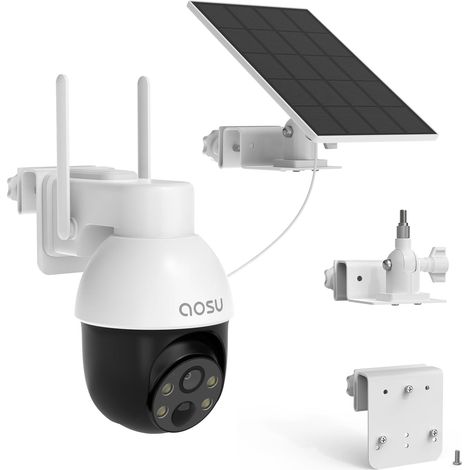 Support de gouttière pour caméra et panneau solaire compatible avec 2K 3MP / 3K 5MP Caméra de surveillance extérieure solaire (caméra et panneau solaire non inclus) (1/5)