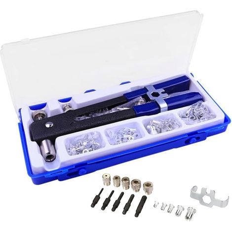 Lot de 86 outils à rivets avec écrous filetés M3/M4/M5/M6/M8 et mandrin (1/5)