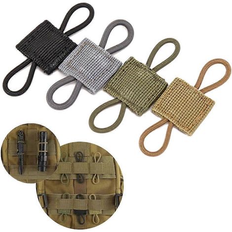 Lot de 5 clips de fixation pour équipement tactique, boucle de fixation pour sac à dos, système de maintien Molle (1/4)