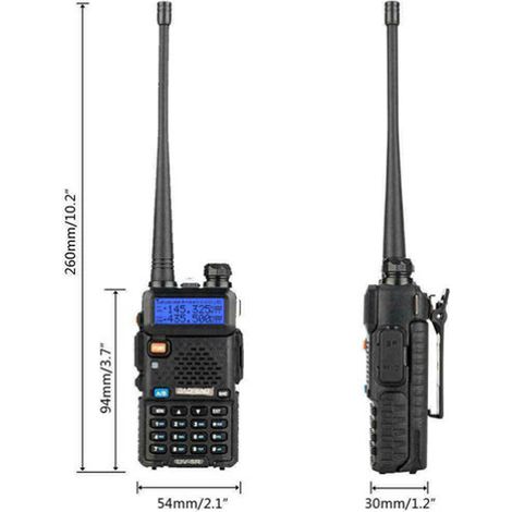 Talkie-walkie bibande 1,5" LCD 5W 144146MHz / 430440MHz (moyen)-AquaForge (1/5)