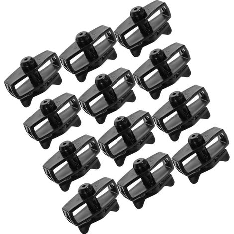 12pcs Tendeur de Fil de Clôture en Abs Noir Résistant la Rouille pour Jardin, Installation Stable, Accessoire pour Clôture de Séparation et Câble Métallique (1/5)