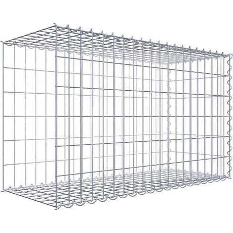 Gabiondeco - Gabion - Element de prolongation en longueur 100 cm x 60 cm x 40 cm (L x H x P). maille 5 x 10 cm. Spirale. Avert.: il manque une grille - Made in Germany (1/5)