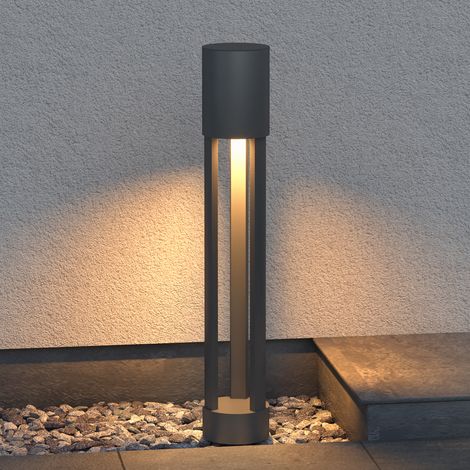 doporro Lampione da Giardino 3000K, Luminoso da Giardino IP65 Paletti Esterni Led φ12xH70cm in Alluminio per Giardini, Parchi, Aree Residenziali e Ingressi NeoForge, Sabbia grigio scuro