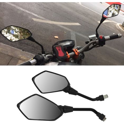 Paire de rétroviseurs universels pour moto, accessoire de moto noir 8 mm (1/5)