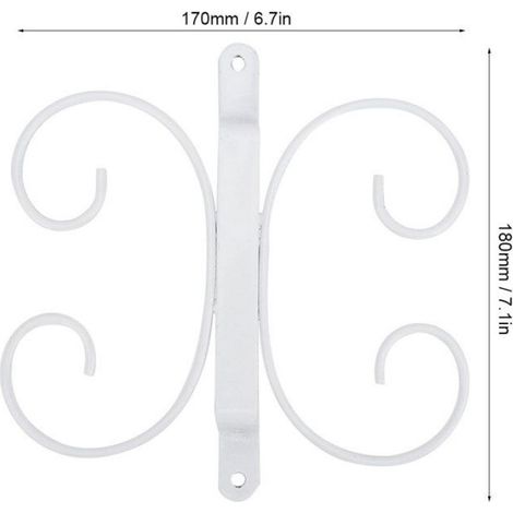 Support mural pour verres à vin - Blanc - Fer - Dimensions 170x180mm - Décoration de bar - Style contemporain (1/5)