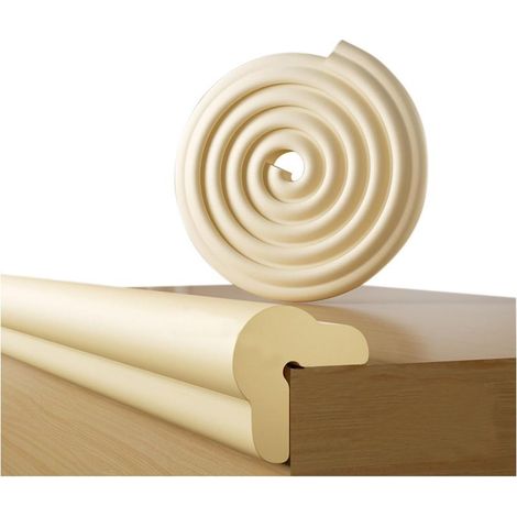 (Beige)Protection en Mousse pour Bords & Coins,Bande de Sécurité 2 m pour Tablepour Meubles & Lit Bébé – Adhésifs Antichoc (1/5)