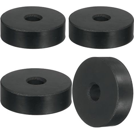 4pcs Rubber Washer 50mm OD x 12mm ID x 15mm Thickness Plastic Spacer Flat Anti-Vibration Round for Domestic Industrial Machines (1/5)