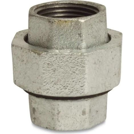 Raccordo Filettato in Ghisa Malleabile 3/8", Giunto Conico Zincato (1/2)
