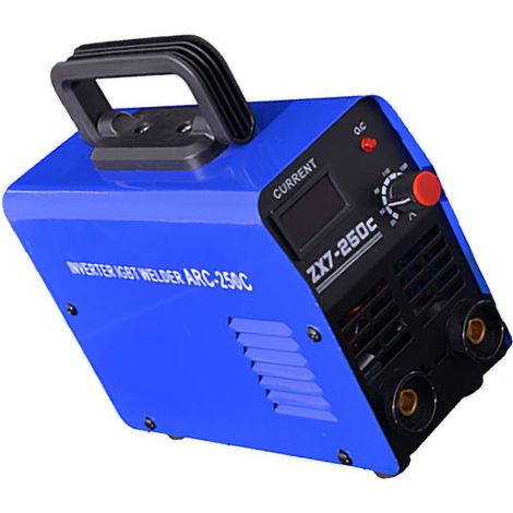 Poste à souder portatif, petit poste à souder portable MMA 220 V CC à onduleur, mini poste à souder double tension ZX7-250C (machine nue, onduleur). (1/5)