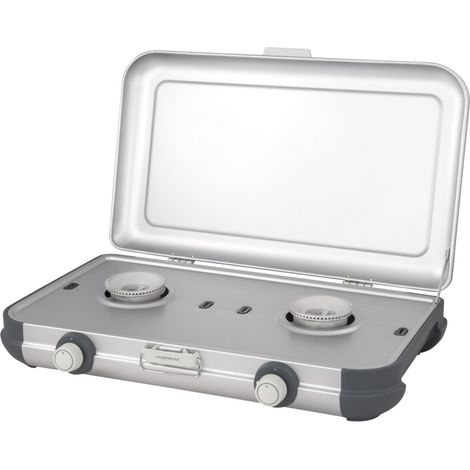 Campingaz – Réchaud à gaz portable 2 brûleurs en acier inoxydable – Étui de transport inclus – Pour camping et randonnées en extérieur