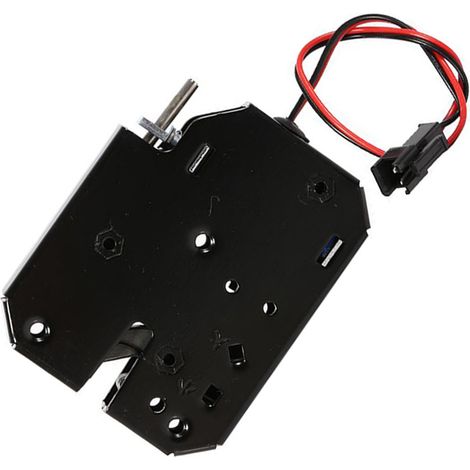 12 V DC, 2 A Elektromagnetischer Schaltschrankriegel aus Kohlenstoffstahl, schwarz (1/5)