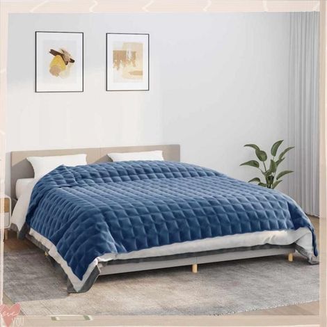 Couverture lestée - VINGVO - 350804 - 235x290 cm - 11 kg - Bleu (1/5)