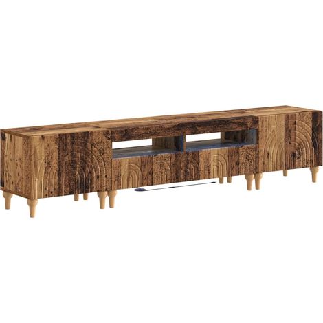 Maison Exclusive - Mobile TV LED a 3 pezzi Legno antico Legno ingegnerizzato (1/5)