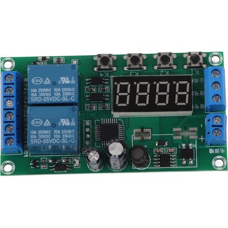 Module Relais Temporisé 2 Canaux Impulsion Déclenchement YF-7 DC7-30V pour Vanne Électrovanne (1/5)