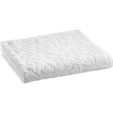 Drap de douche grande serviette de bain coloris blanc neige 70 x 130 cm - PANGIVO (1/3)