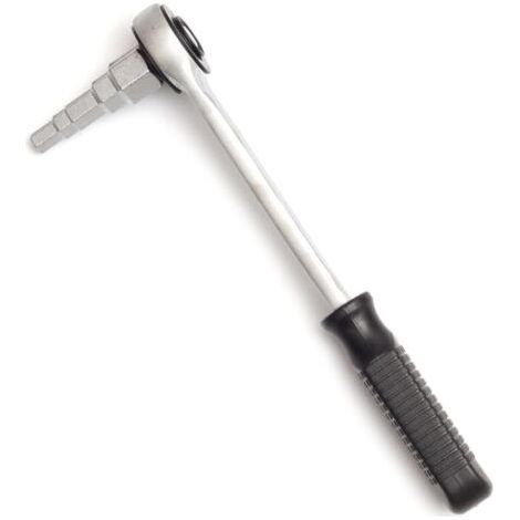 Stepped Ratchet Wrench (10-21mm), Ratchet Mounting Wrench, 5 Sizes, Multi-Purpose Tool for Radiator Valves (1/5)