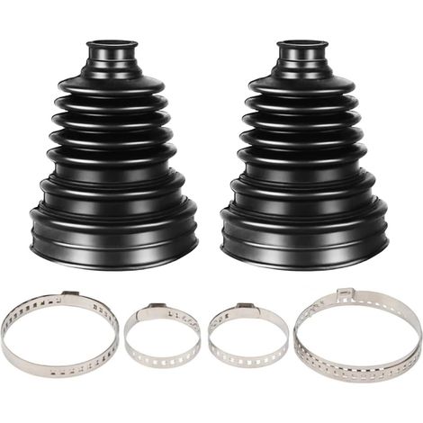 2Pcs Soufflet de Cardan Universel avec 4 Pinces, Ensemble Soufflets Joints Homocinétiques Silicone pour Arbre de Transmission Soufflet de Cardan Remplacement Très Flexible pour Voitures (1/5)