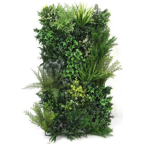 Mur végétal artificiel Premium City 3 - 15 plantes - 1m x 1m - Exelgreen (1/5)