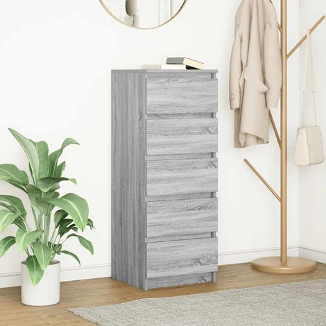 vidaXL Credenza con Cassetti Grigio Sonoma 37,5x35x99 cm in