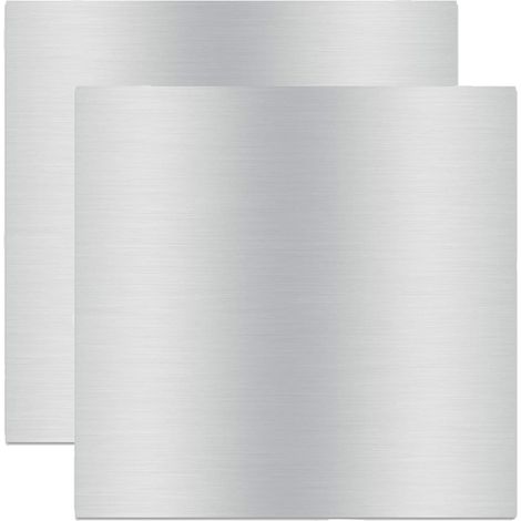Lot de 2 Plaque en Aluminium 3mm, 300 mm x 300 mm Panneau en Aluminium avec Film de Protection Feuilles, Panneau Plat en Alliage d'aluminium Argenté (1/5)