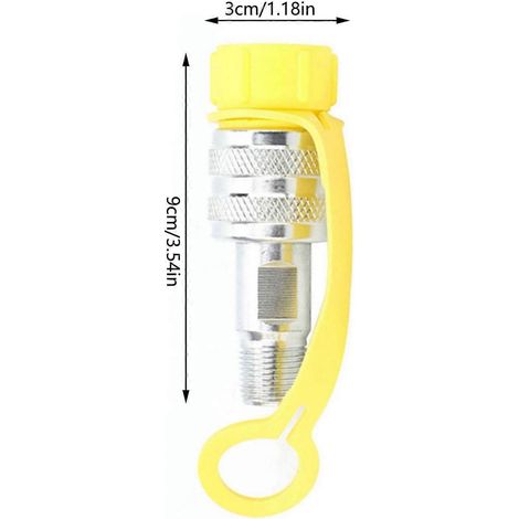 Kit de raccordement hydraulique Zg3/8 Conduite d'huile mécanique Acier chromé Raccord rapide (1/4)