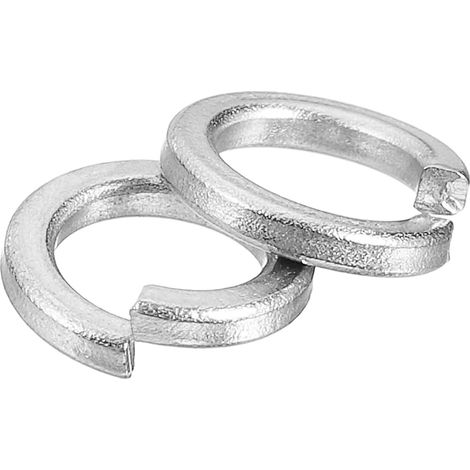 60 Pcs Rondelle de Blocage à Ressort, M6 Assortiment de Rondelles de Blocage Fendues Rondelles de Blocage en Acier Inoxydable 304 pour Vis, Boulons, Écrous, Argenté (1/5)
