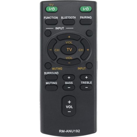 Anwendbare RM-ANU192 RMANU192 Ersatzfernbedienung, kompatibel mit Sony Soundbar HT-CT60BT HTCT60BT Remote Sub RM-ANU191 (1/3)